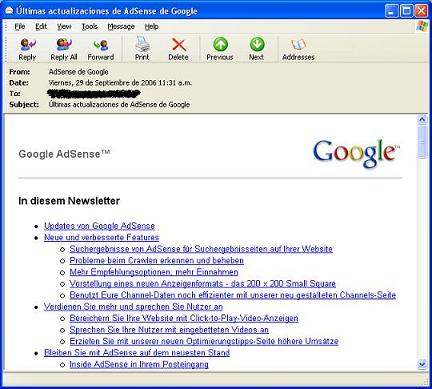 Newsletter pinchado